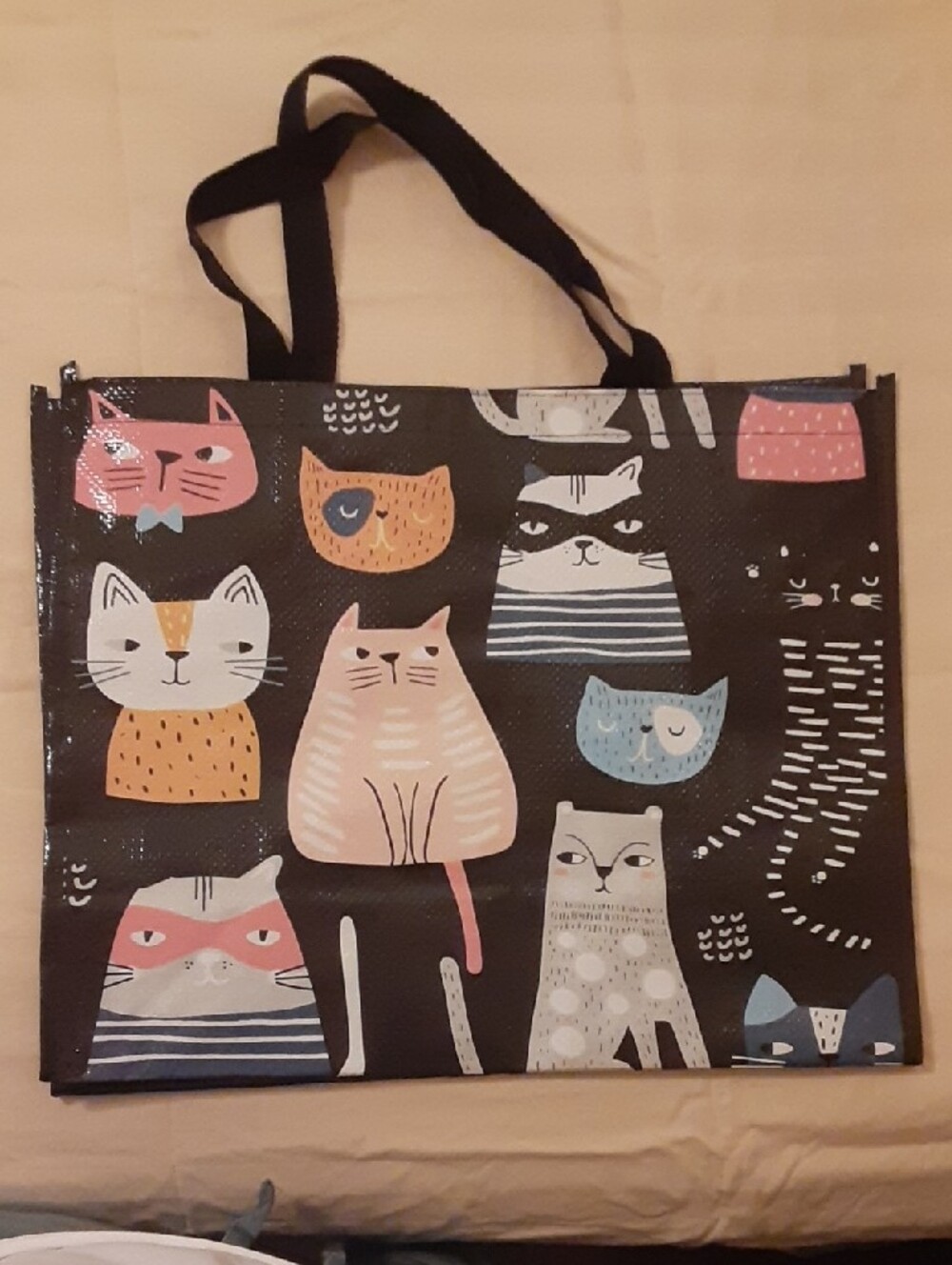 Set Of 4 Tote Bags - Cute Cat And Dog Prints - Picture 5 of 13